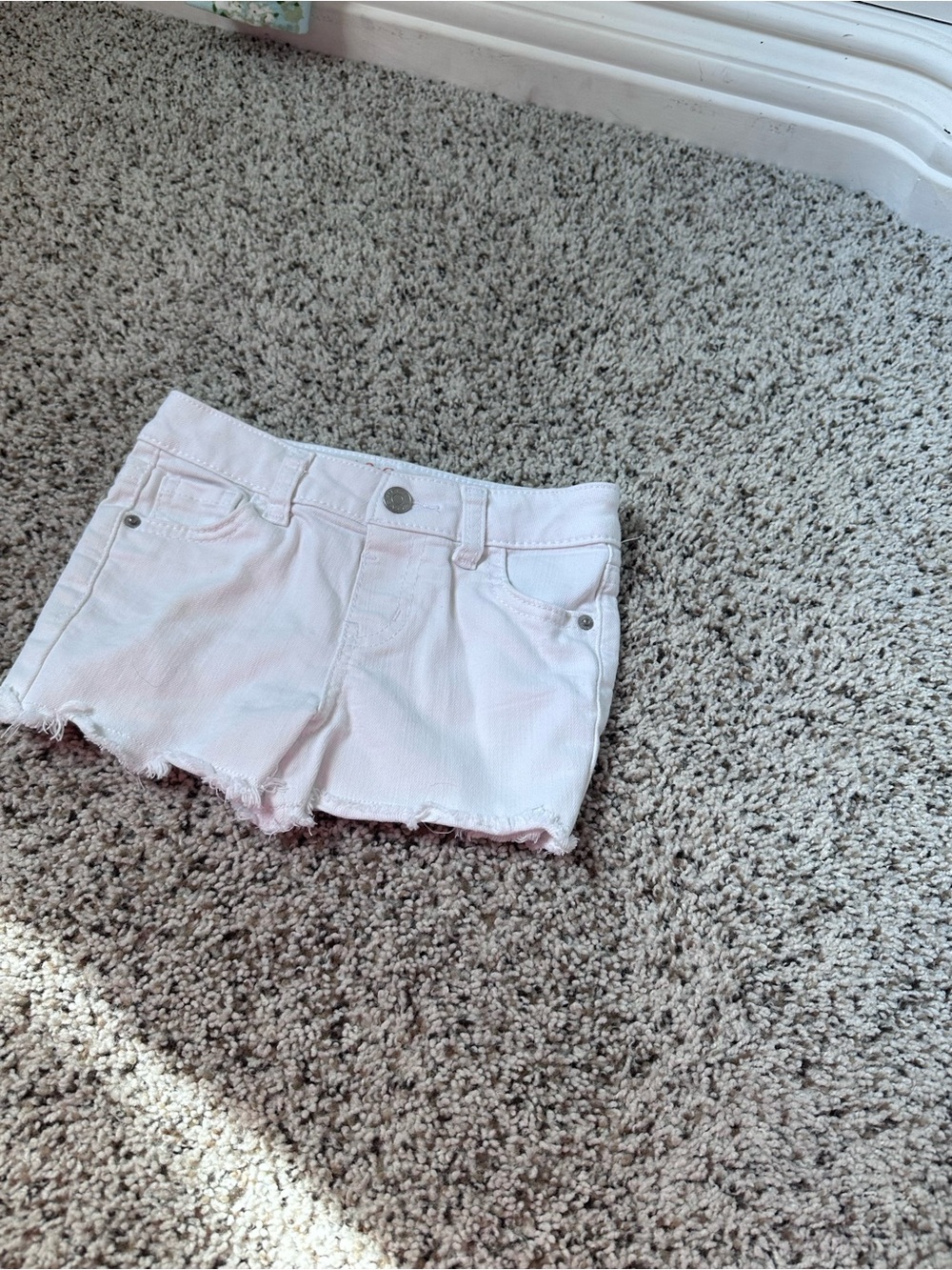 Cat and jack white Denim Cutoff Shorts 3T